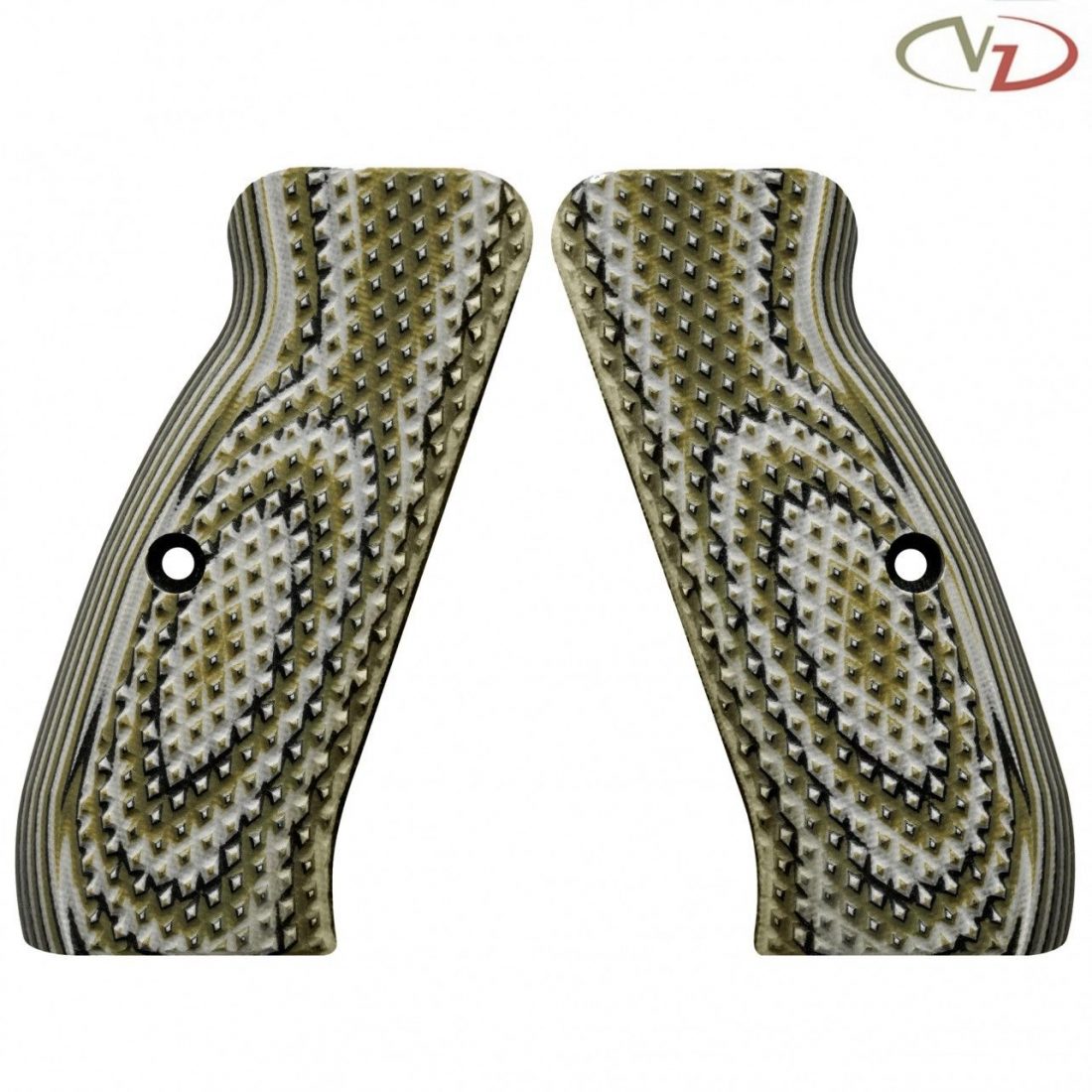 Vz Grips Cz 75 Pistol Grips Palm Swell Diamond Backs Predator Green G10